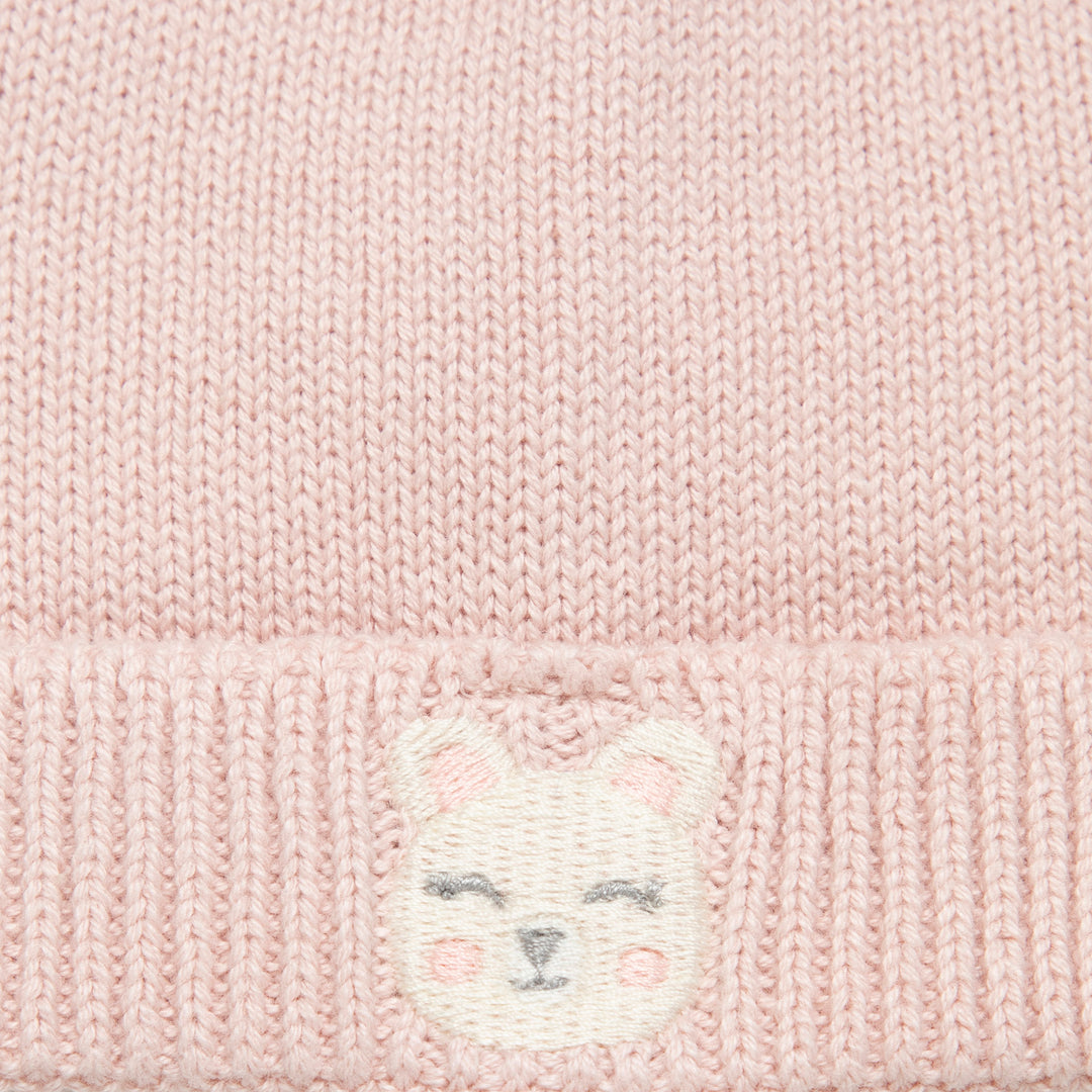 כובע סרוג ורוד