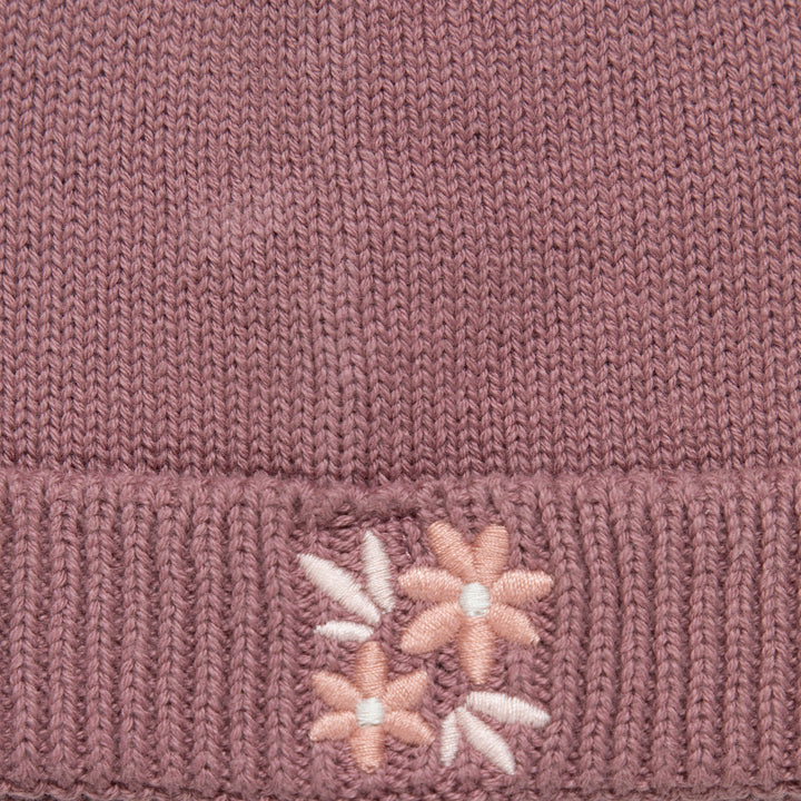 כובע סרוג סגול