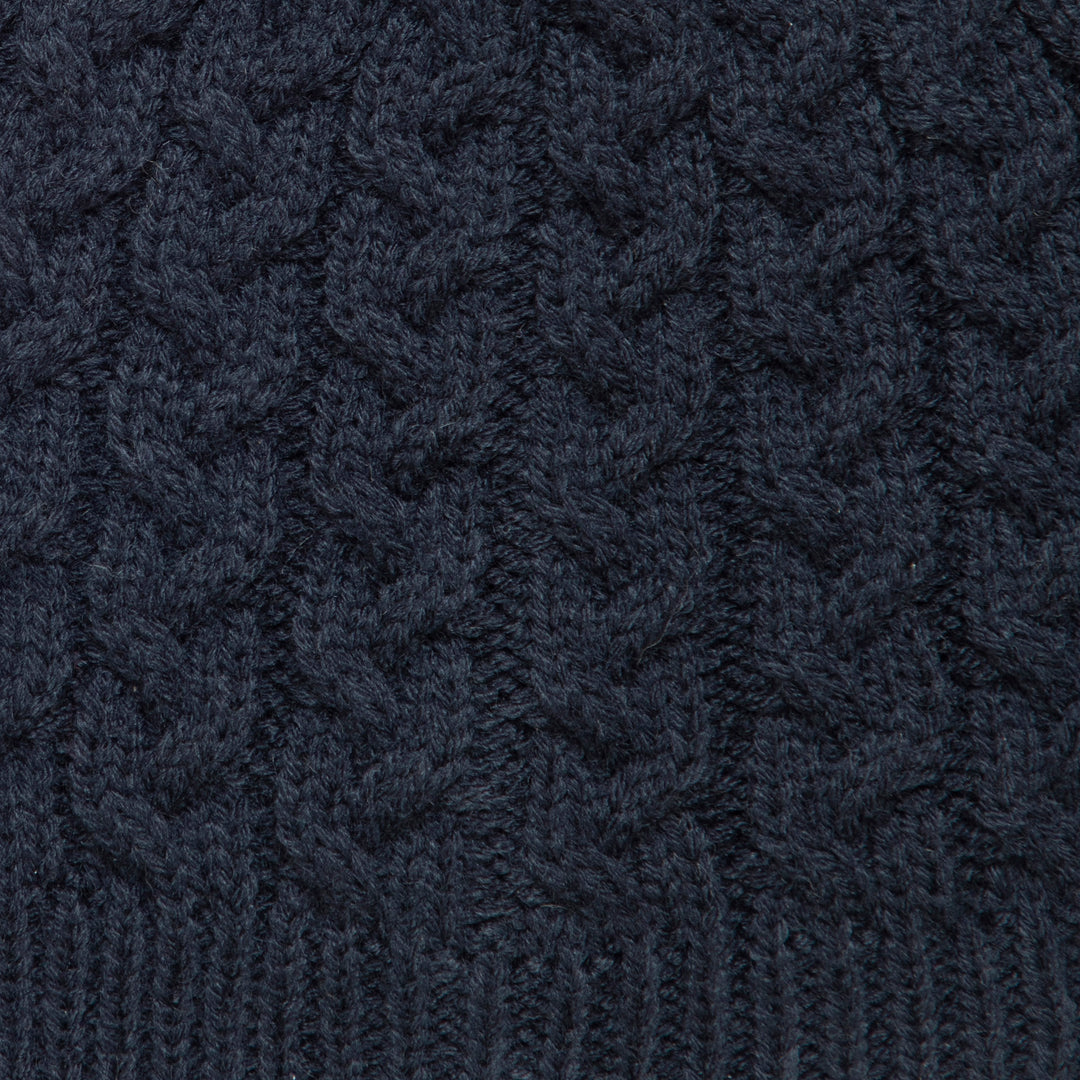 כובע סריג צמות כחול