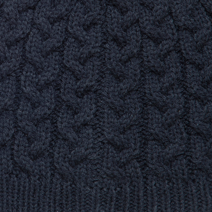 כובע סריג צמות כחול