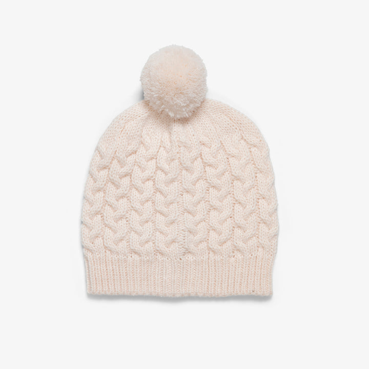 כובע סריג צמות ורוד