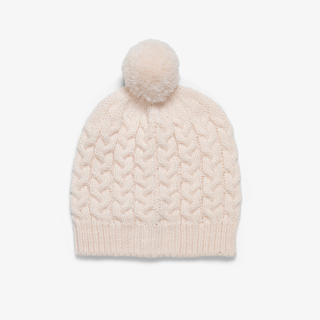 כובע סריג צמות ורוד