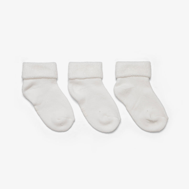 שלישיית זוגות גרביים עבות לבן