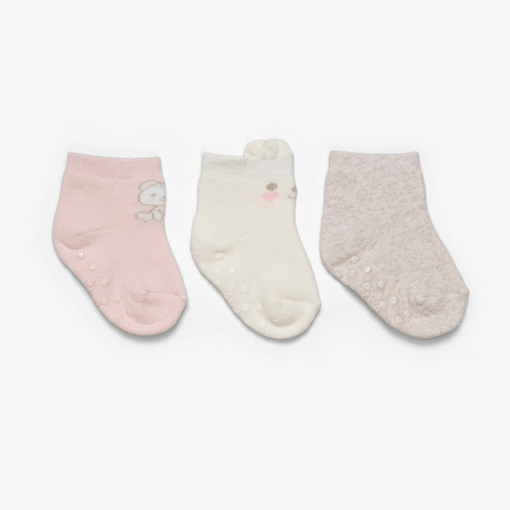 שלישיית זוגות גרביים מעצובות ורוד