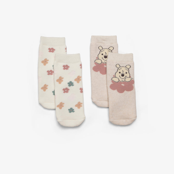 שני זוגות גרביים בהדפס פו הדב בנות