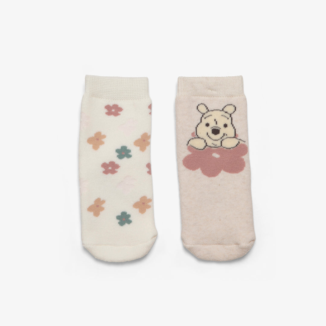 שני זוגות גרביים בהדפס פו הדב בנות