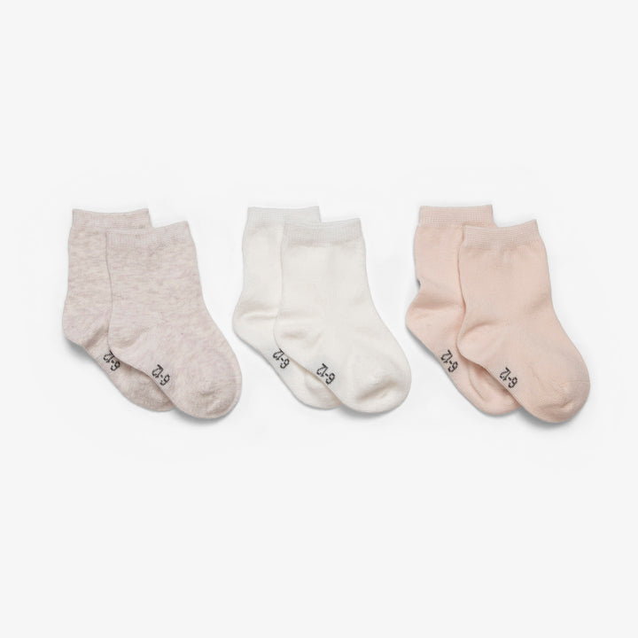 שלישיית זוגות גרביים בייסיק ורוד