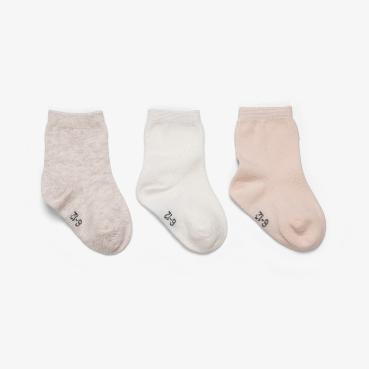שלישיית זוגות גרביים בייסיק ורוד