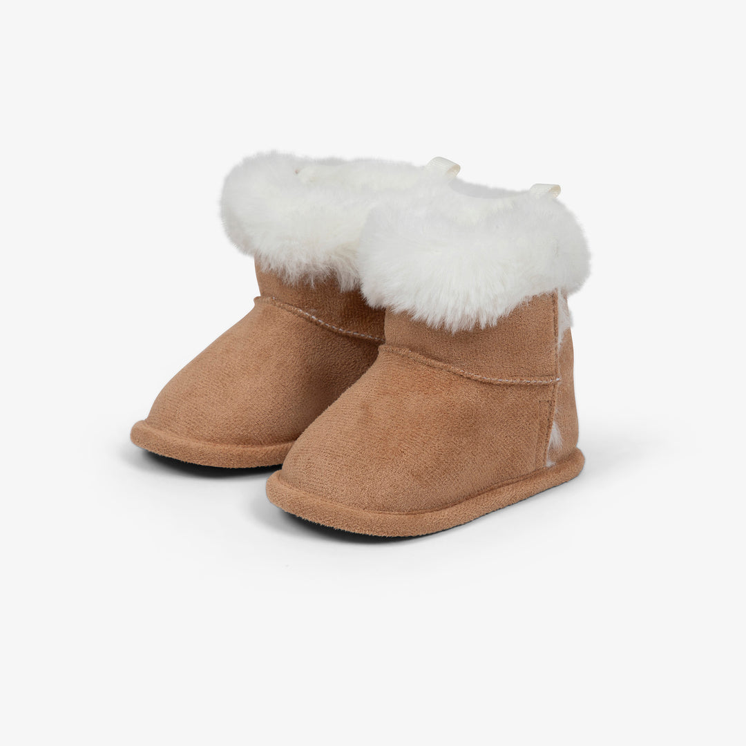 מגפונים רכים עם פרווה צבע קאמל