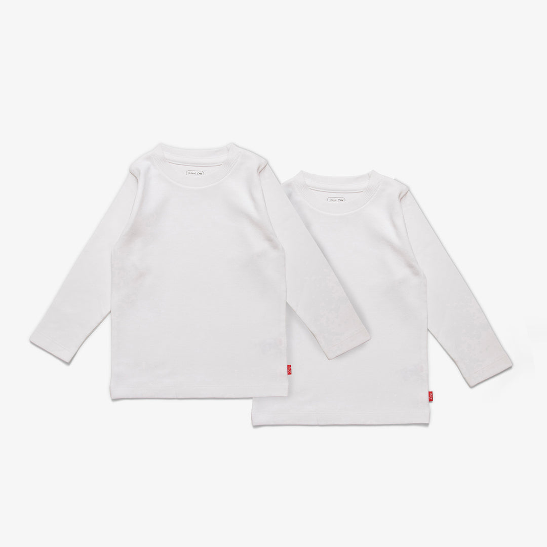 זוג חולצות בייסיק לבנות