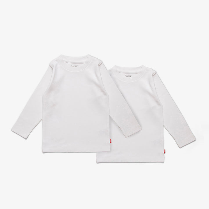 זוג חולצות בייסיק לבנות