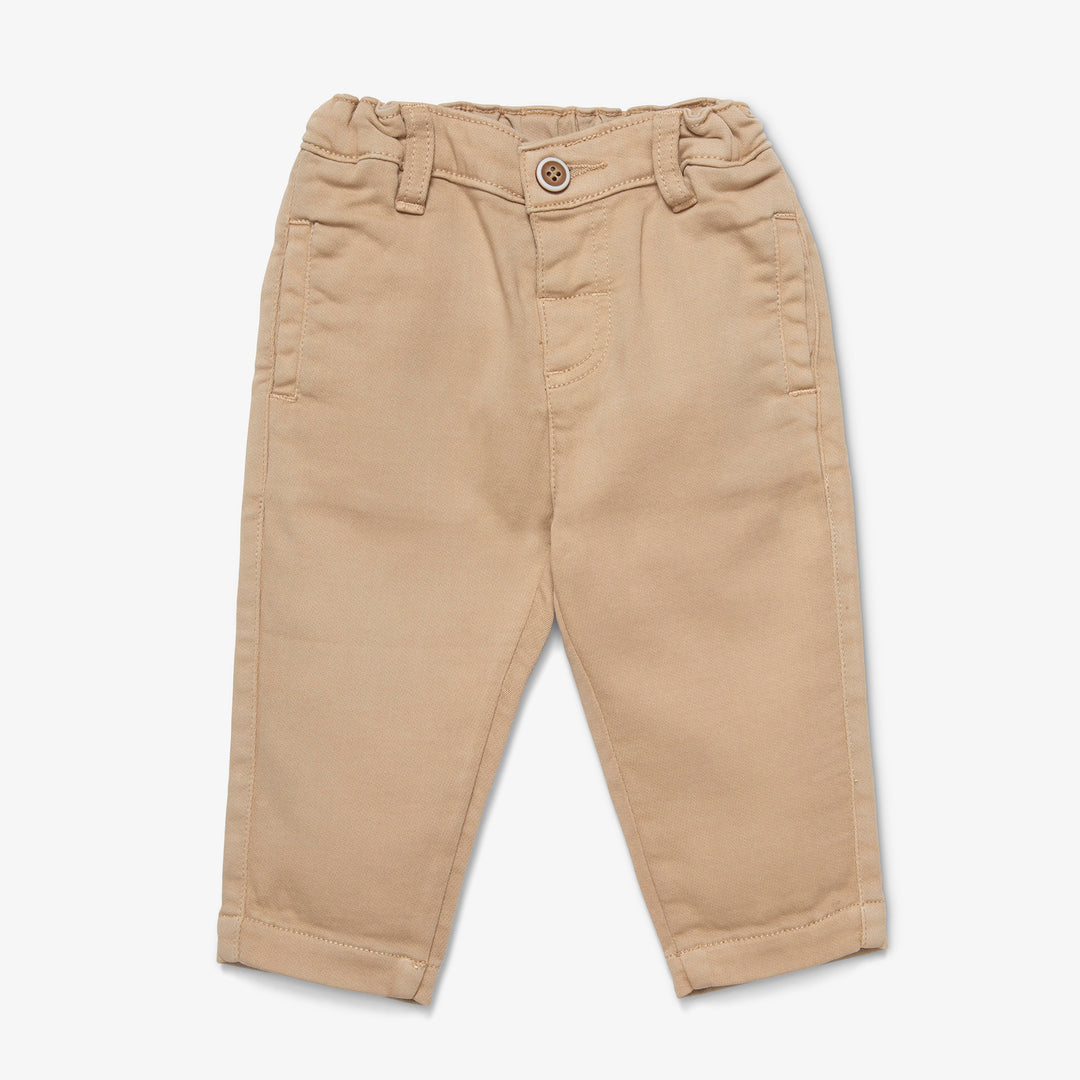 מכנסי טרי ארוכים בצבע חרדל