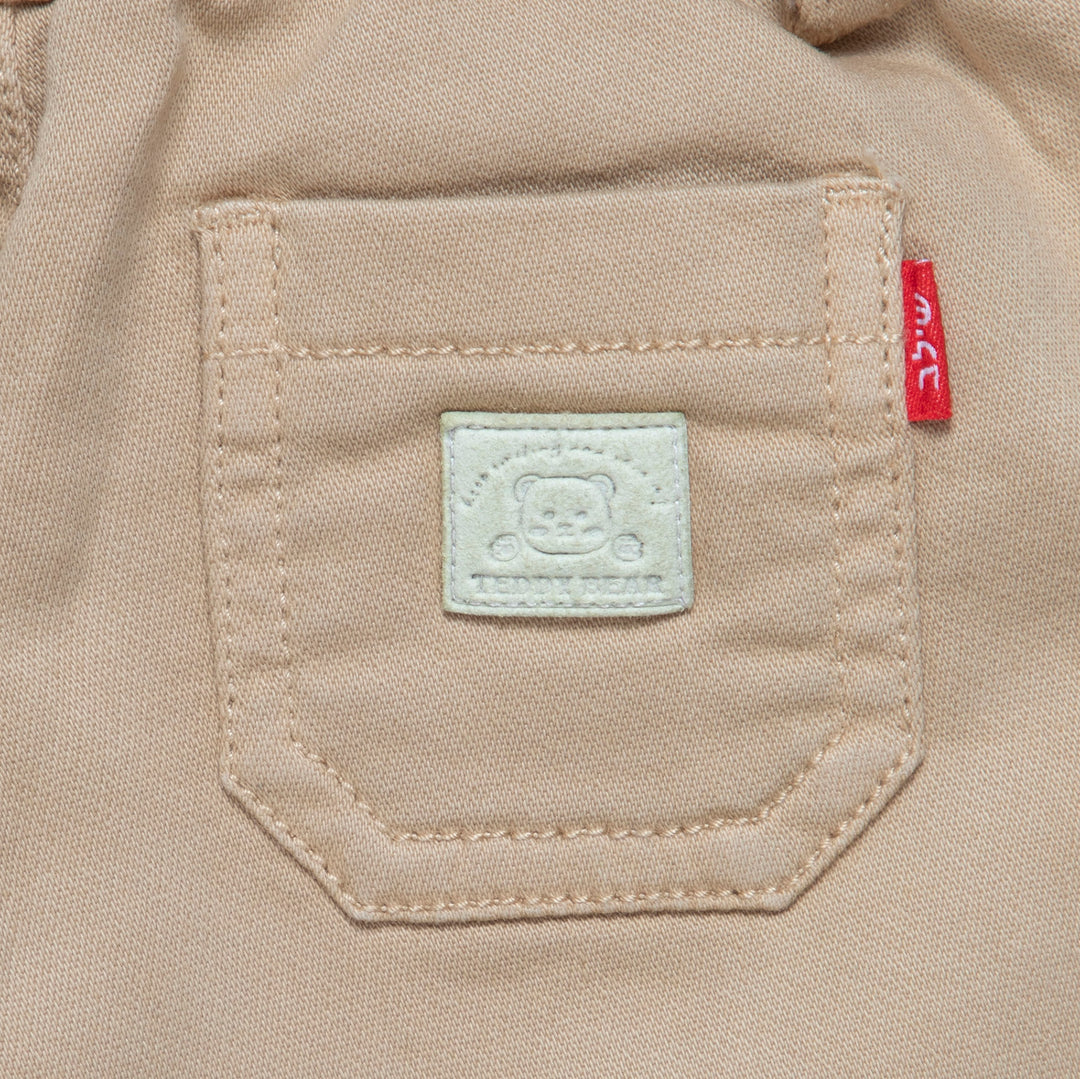 מכנסי טרי ארוכים בצבע חרדל