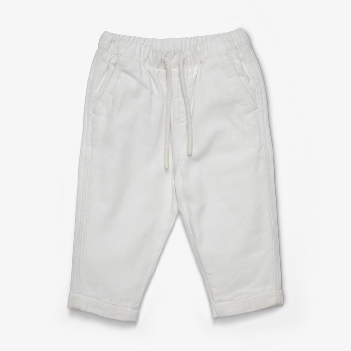 מכנסיים רחבים צבע שמנת