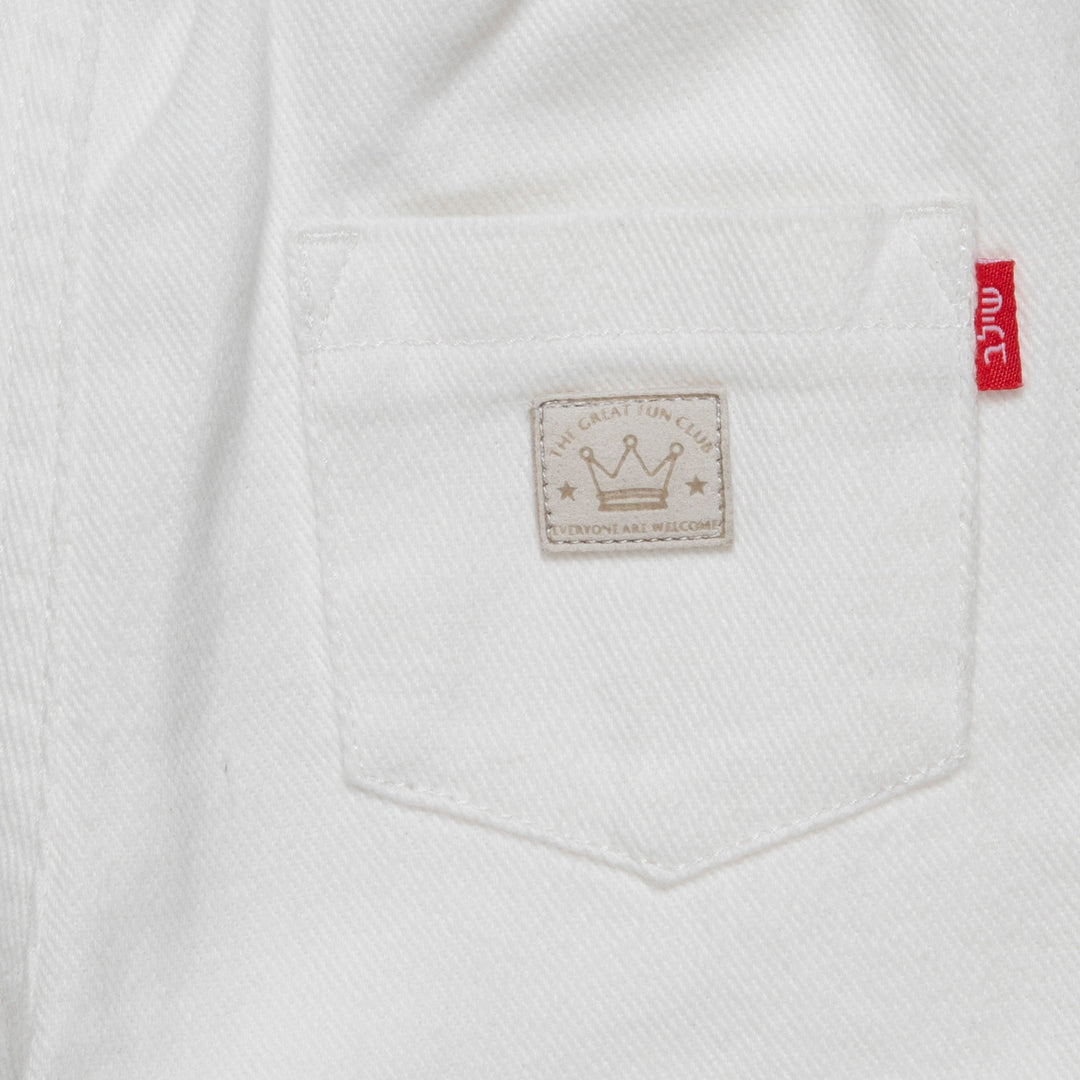 מכנסיים רחבים צבע שמנת