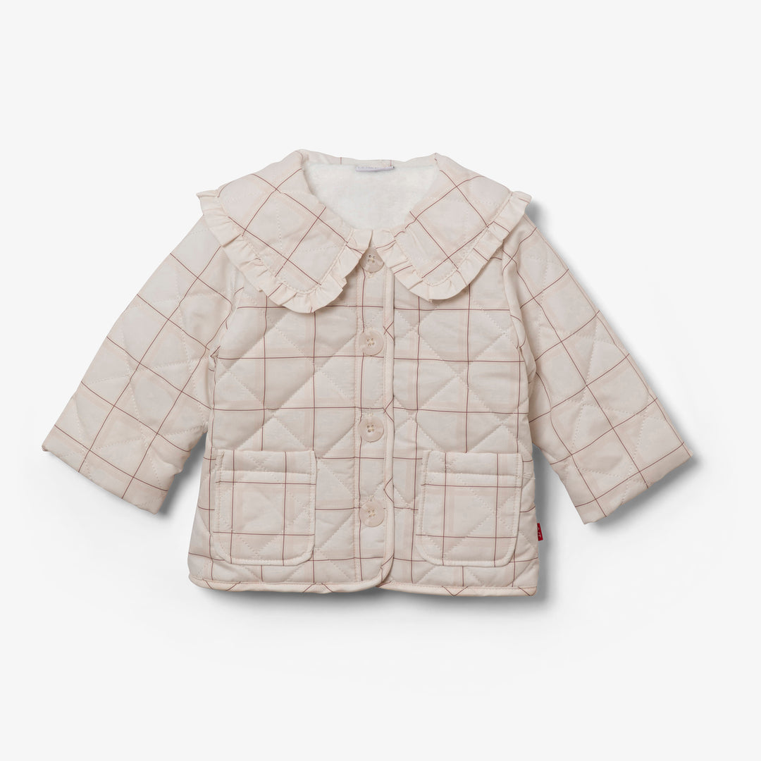 מעיל בנות קווילט משובץ