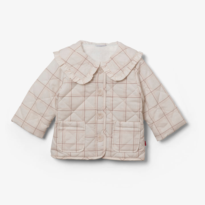 מעיל בנות קווילט משובץ