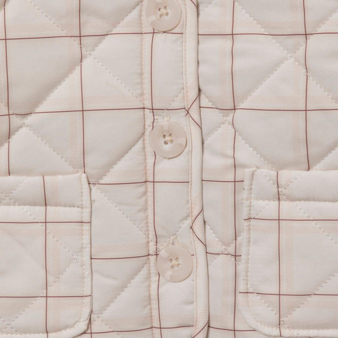 מעיל בנות קווילט משובץ