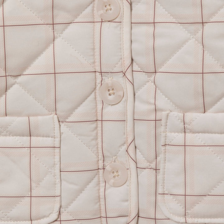 מעיל בנות קווילט משובץ