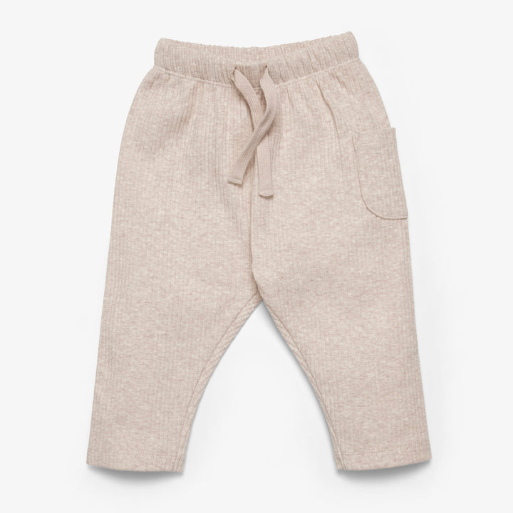 מכנסי טרנינג עם כיס צבע קרם