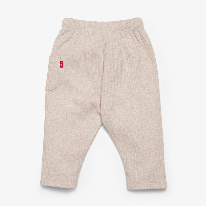 מכנסי טרנינג עם כיס צבע קרם