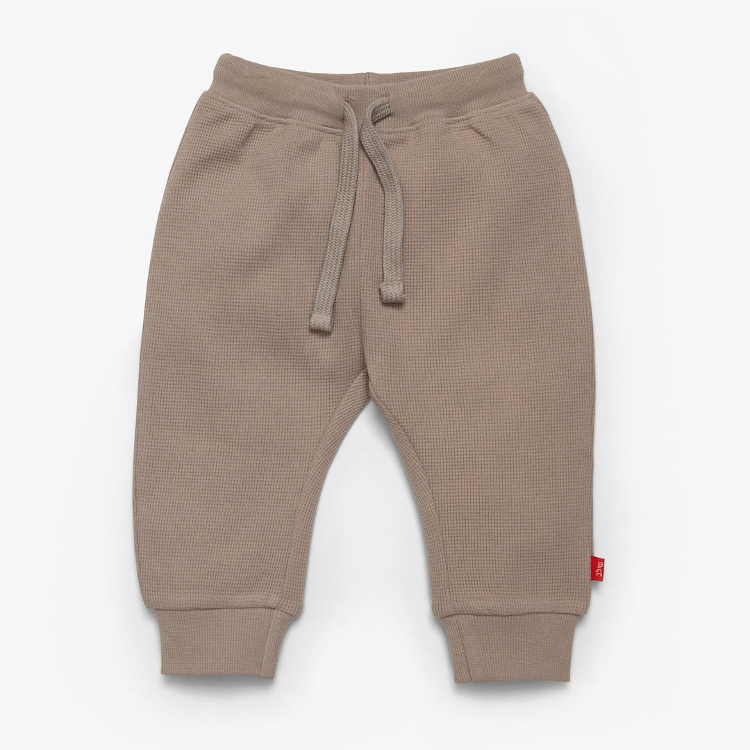 מכנסי שקי צבע מוקה חלק