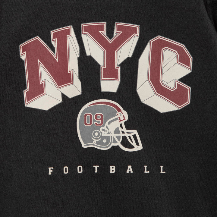 חולצה אפורה ארוכה עם הדפס