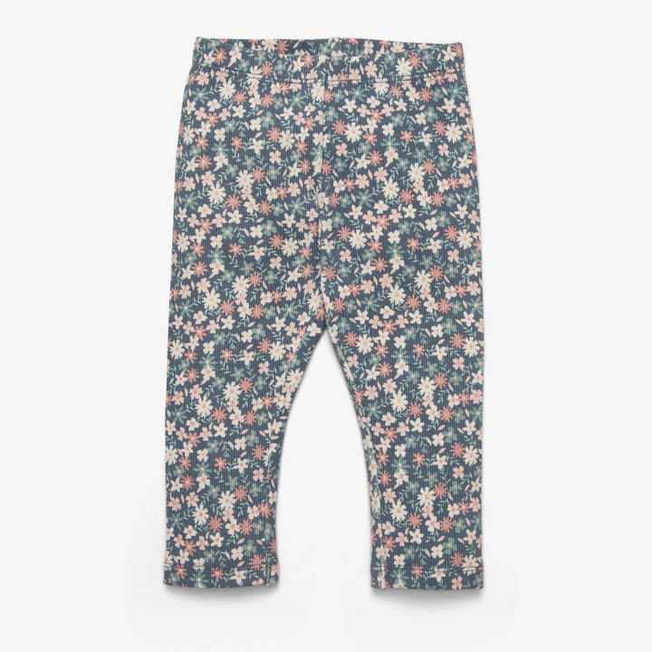 מכנסי טייץ ארוכים  כחולים הדפס פרחוני