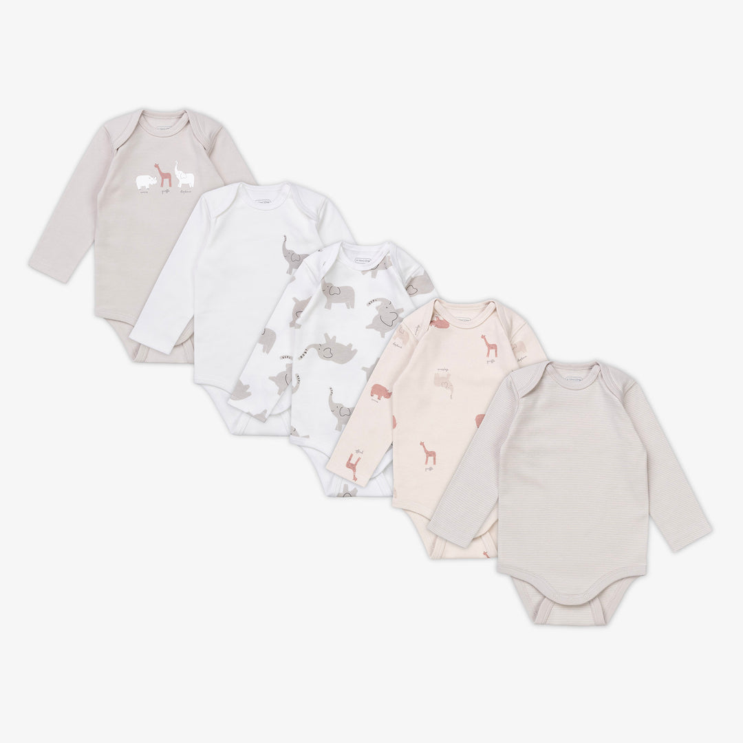 מארז 5 בגדי גוף חיות