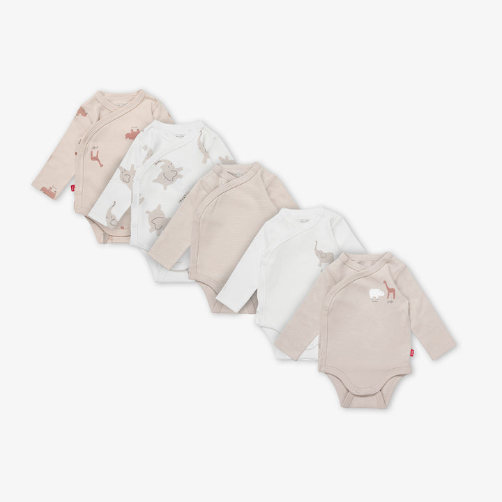 מארז 5 בגדי גוף מעטפת חיות