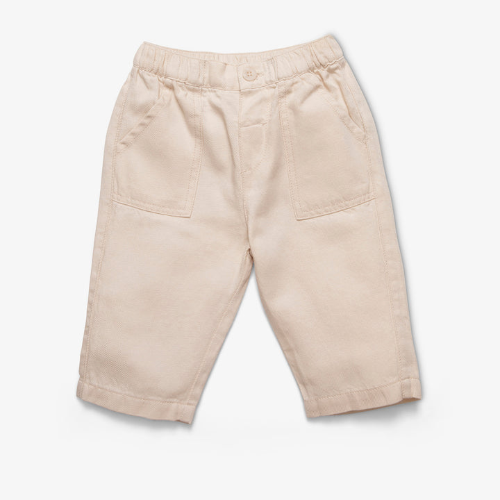 מכנסים רחבים בצבע  אבן