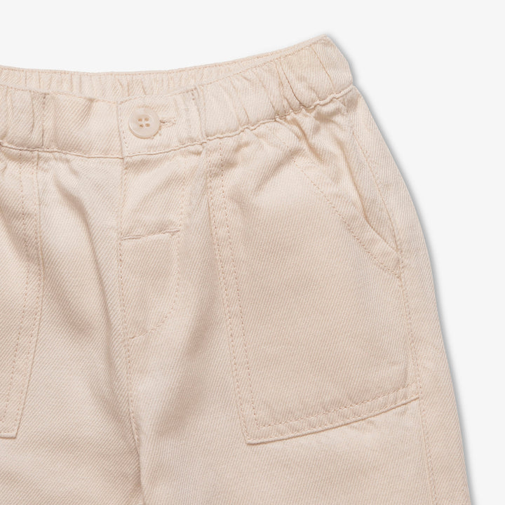 מכנסים רחבים בצבע  אבן