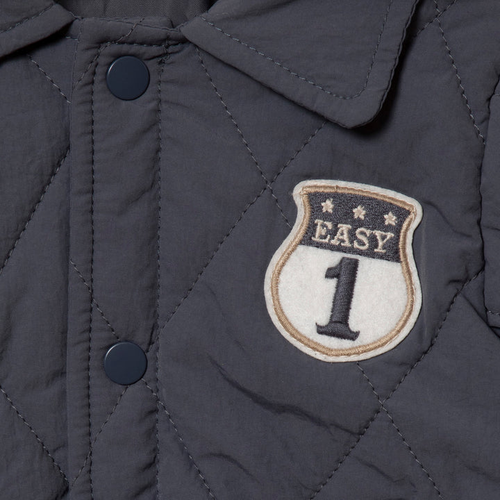 ז'קט קווילט מרופד כחול