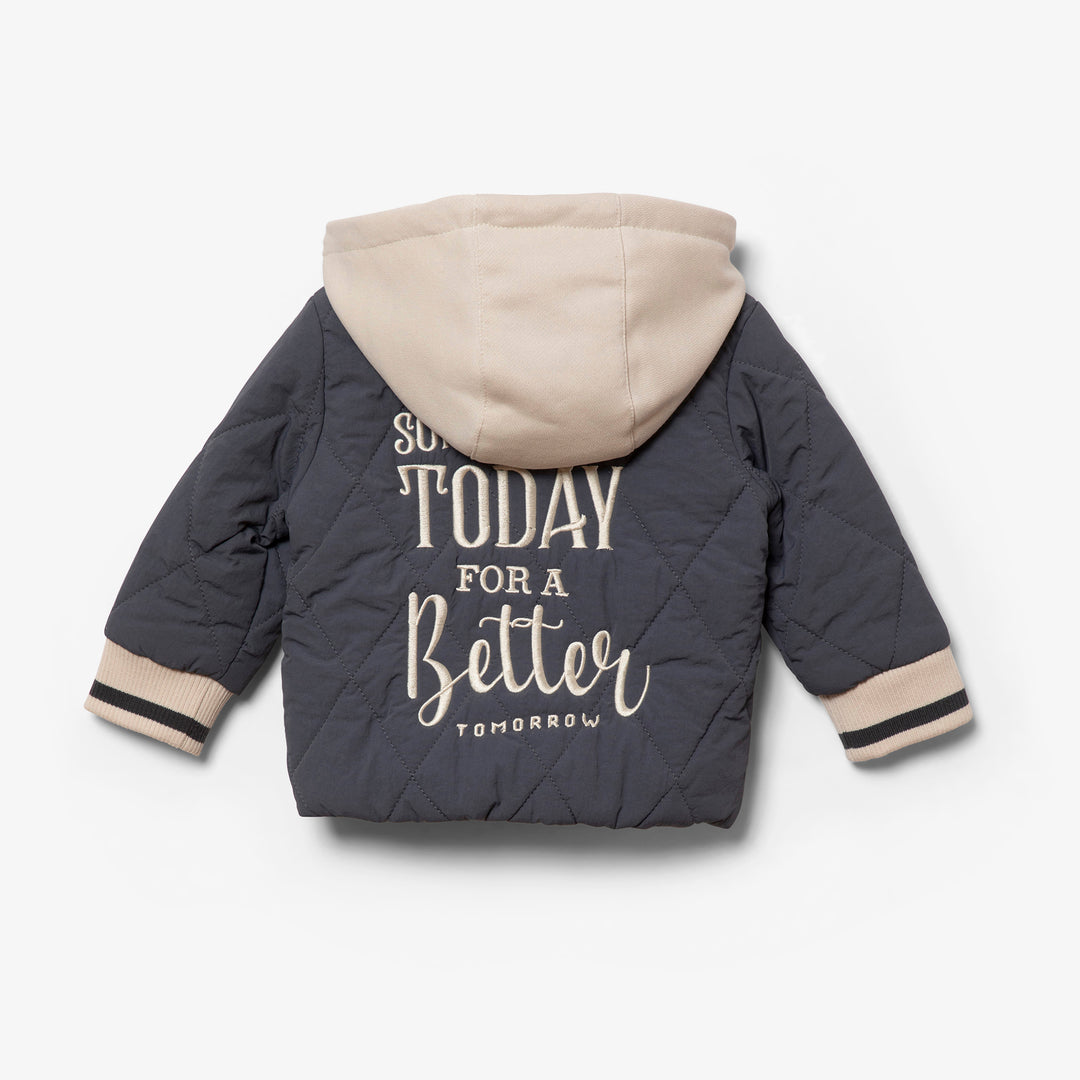 ז'קט קווילט מרופד כחול