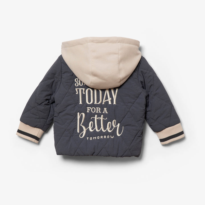 ז'קט קווילט מרופד כחול