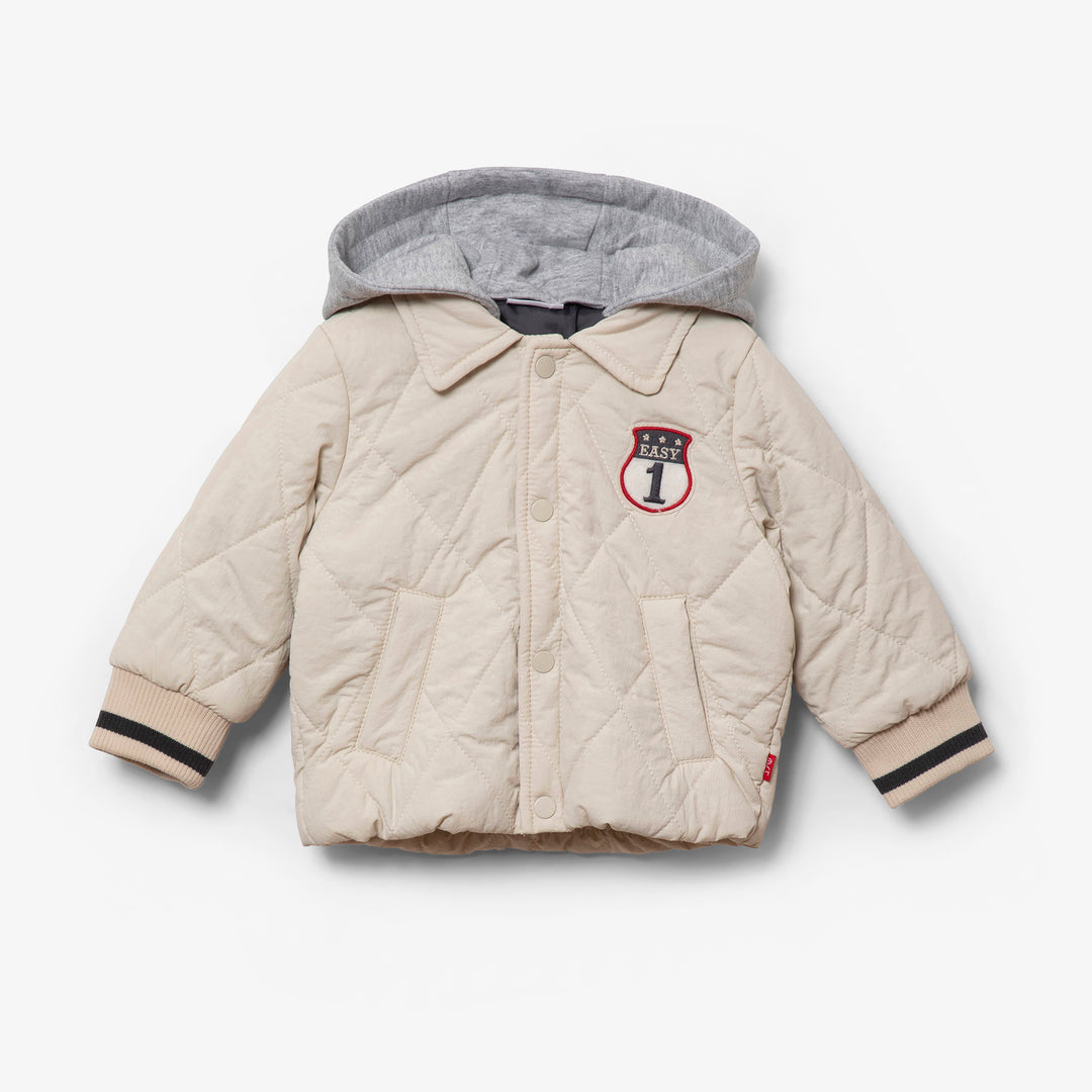 ז'קט קווילט מרופד צבע אבן