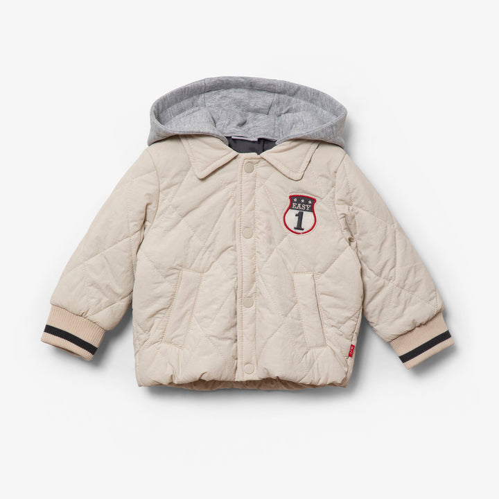 ז'קט קווילט מרופד צבע אבן