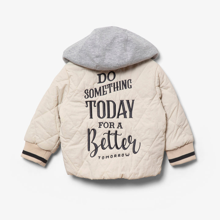 ז'קט קווילט מרופד צבע אבן