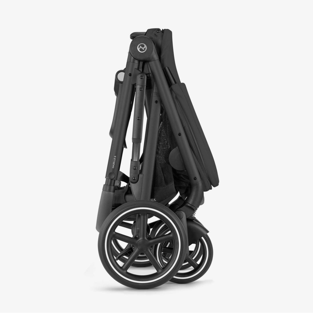 עגלה גאזל 2 שחור קומפלט תאומים