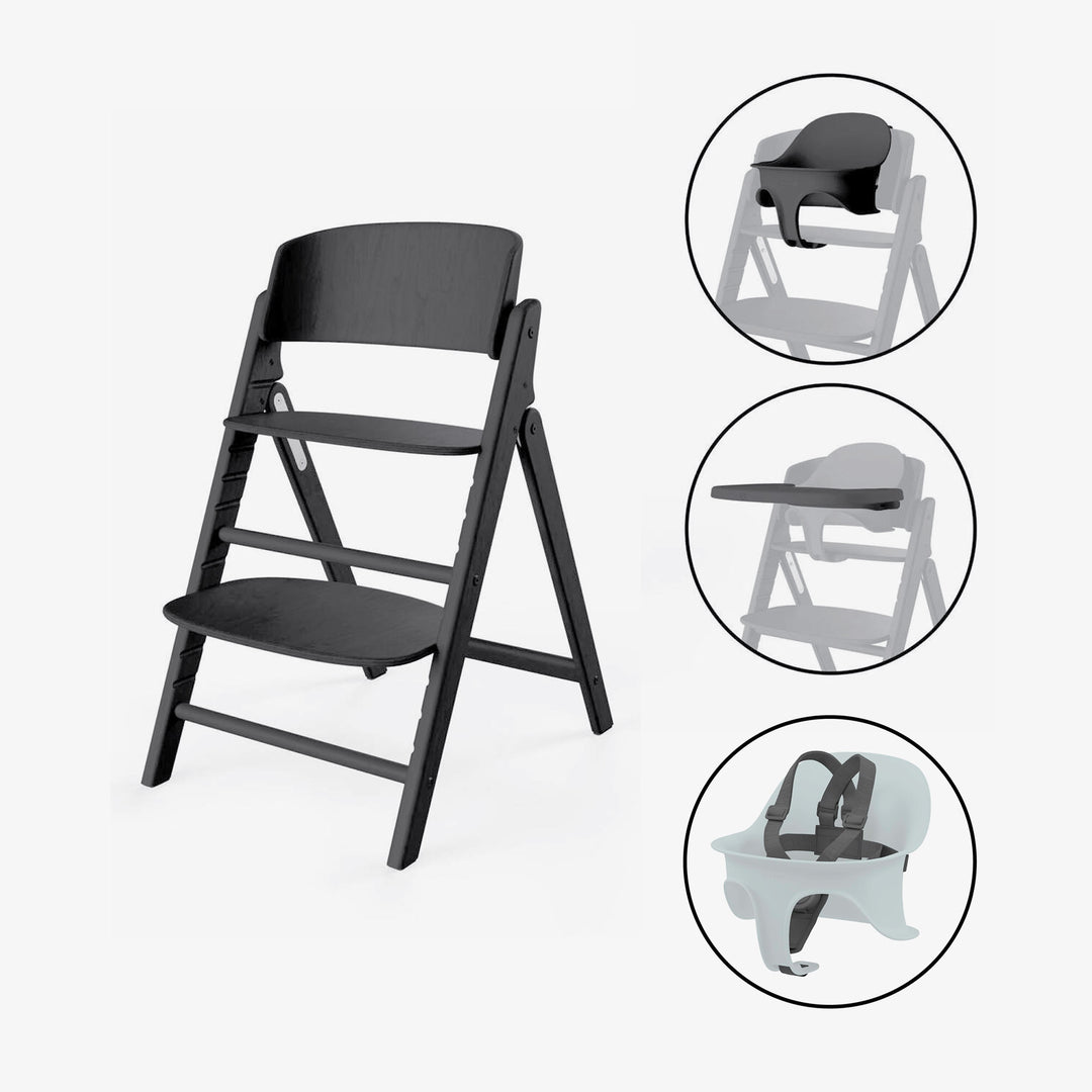 כסא אוכל שחור Click&Fold