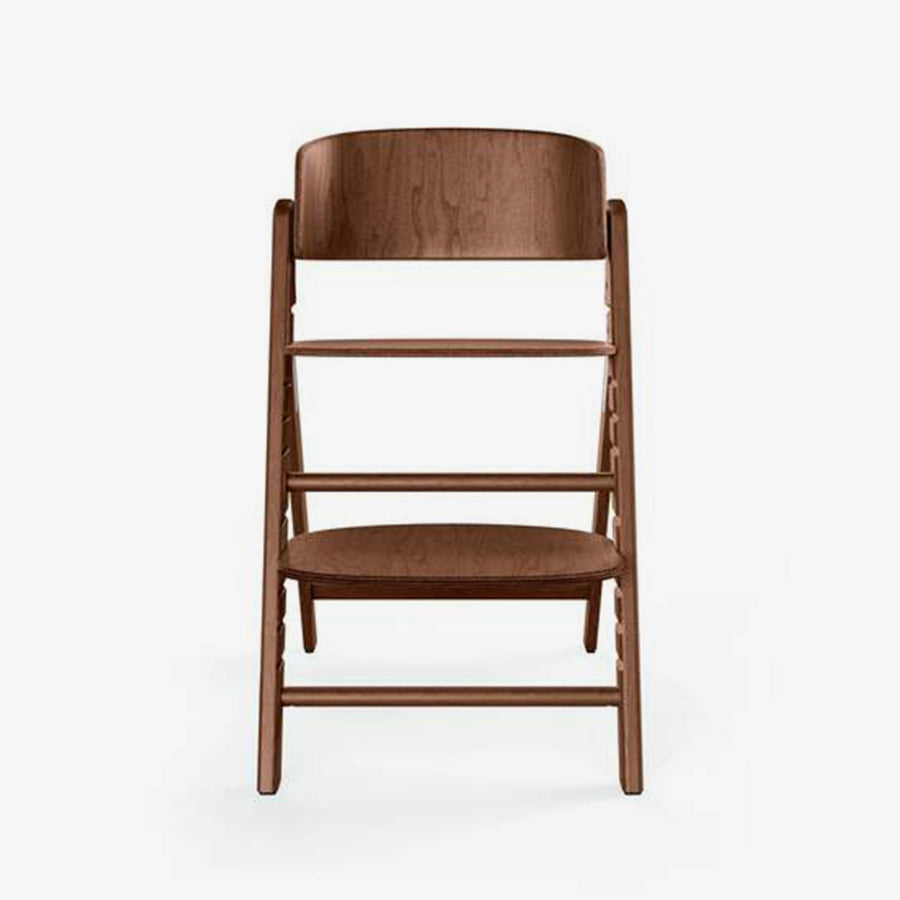 כסא אוכל עץ חום Click&Fold Natural Dark