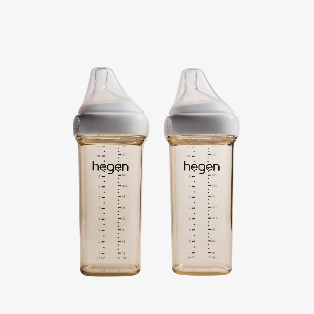 זוג בקבוקי האכלה לבן 330  מל