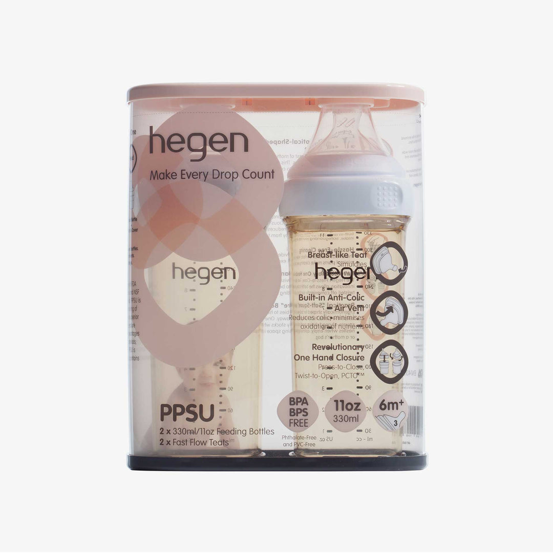 זוג בקבוקי האכלה כחול 330 מל