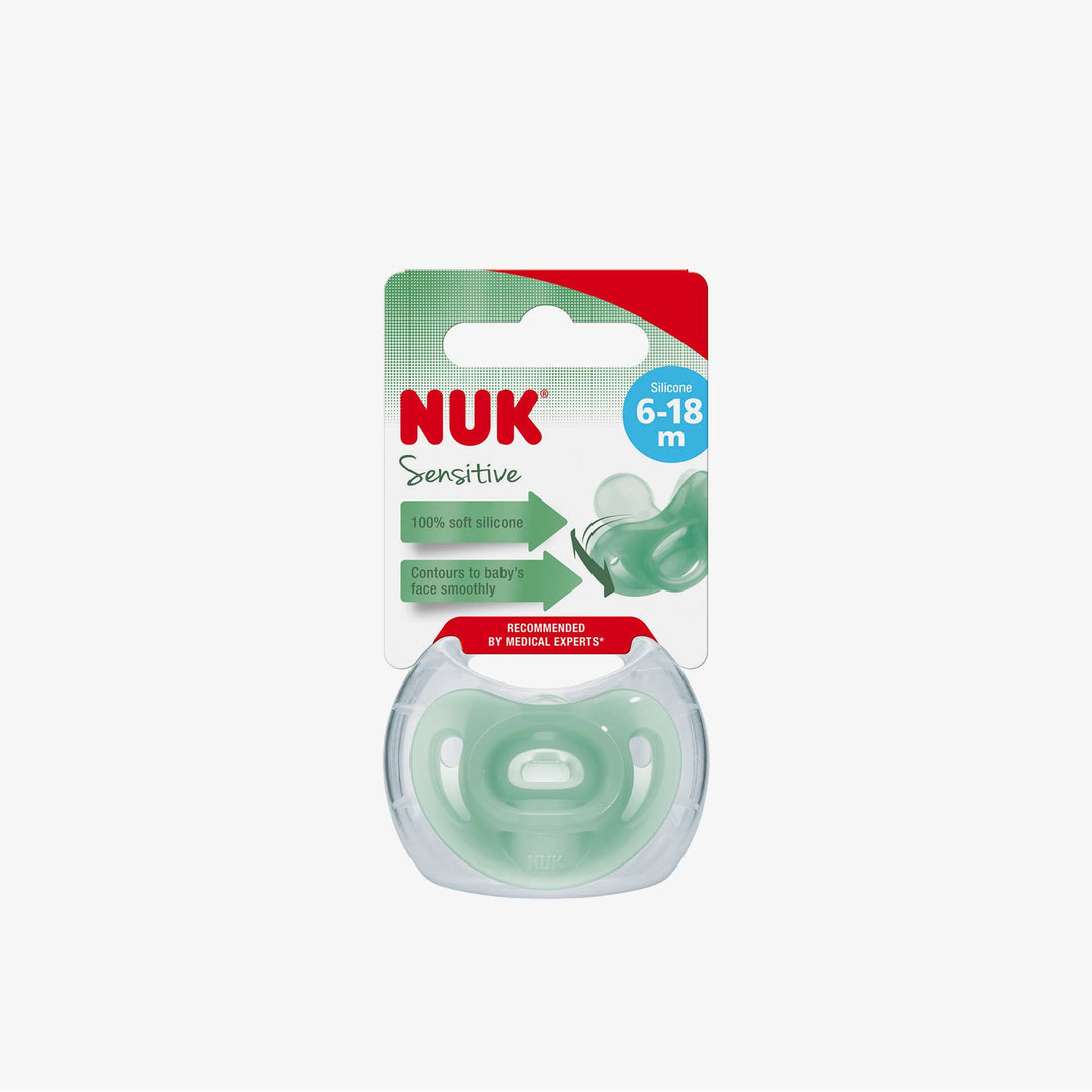 מוצץ סיליקון סנסטיב 6-18 ירוק