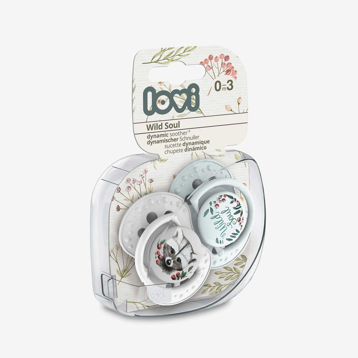 זוג מוצצי סיליקון טבע פראי 0-3 כחול