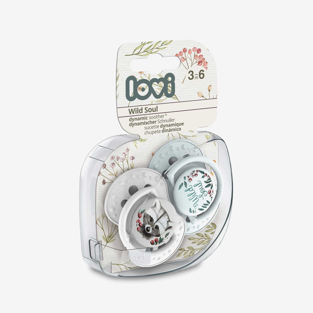 זוג מוצצי סיליקון טבע פראי 3-6 כחול