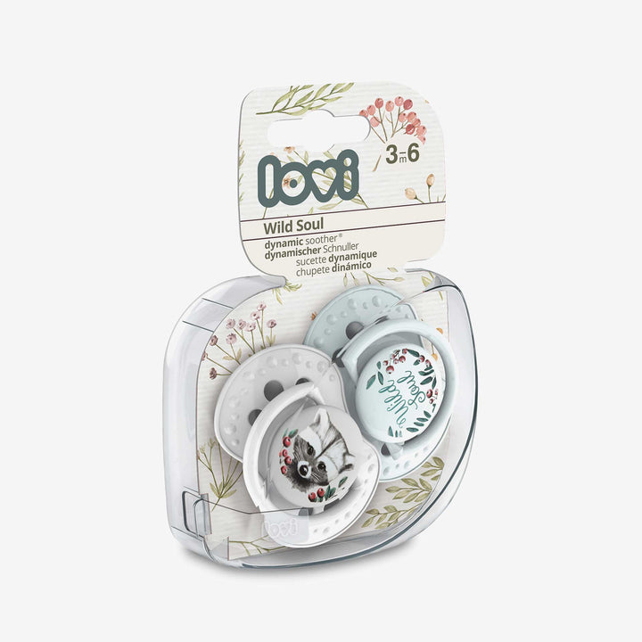 זוג מוצצי סיליקון טבע פראי 3-6 כחול