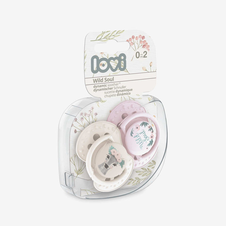 זוג מוצצי סיליקון טבע פראי 0-2 ורוד