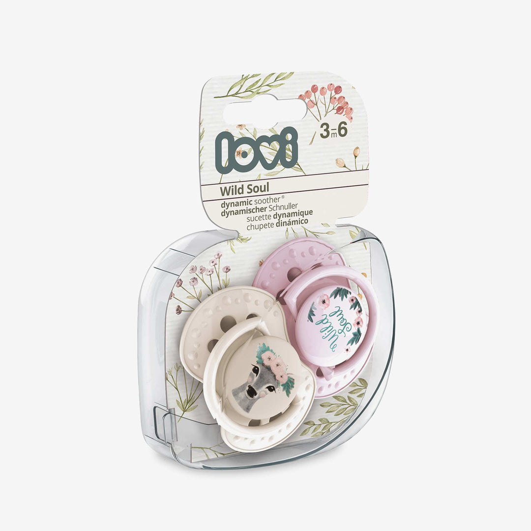 זוג מוצצי סיליקון טבע פראי 3-6 ורוד