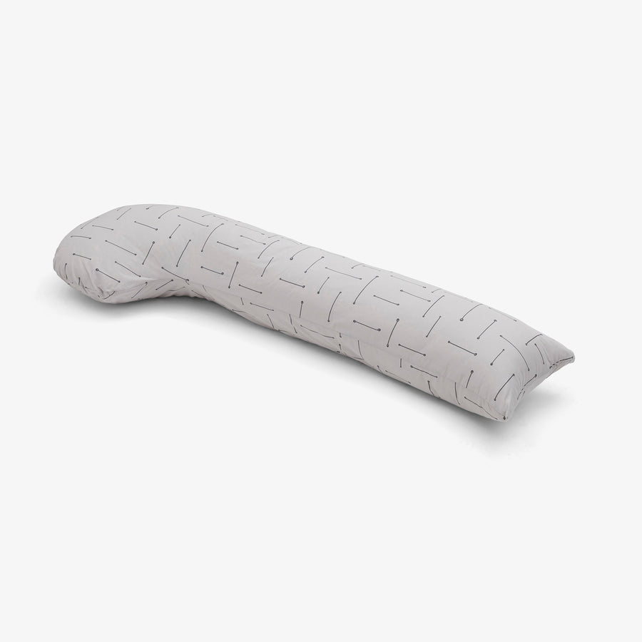 כרית הריון פסים אפור בז'